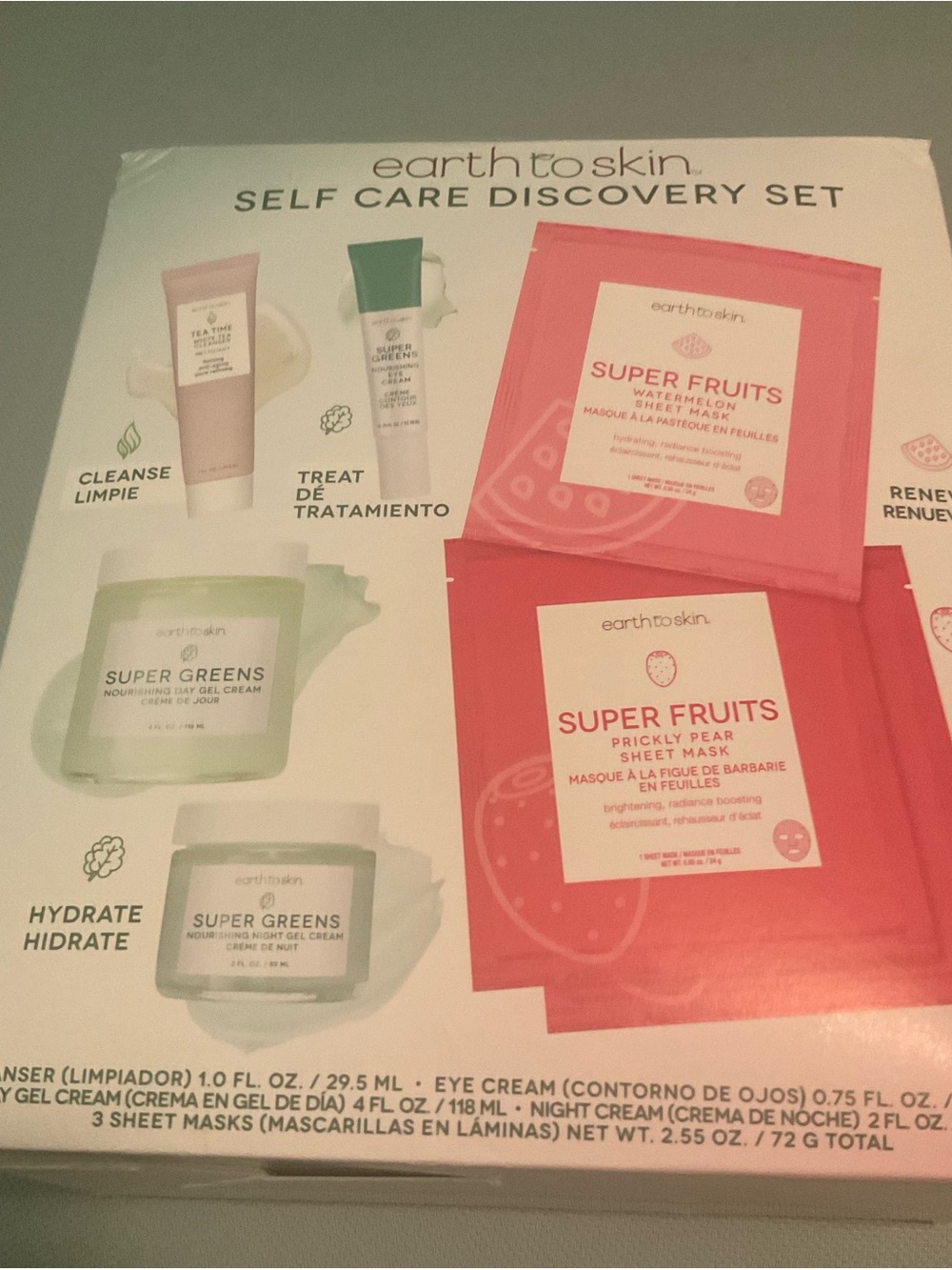 Ulta Beauty Earth to Skin Self Care Discovery Set Super Greens & Superfruits New